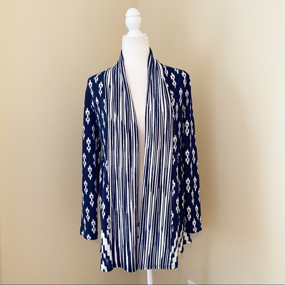 Anthro One September Martingale Blue Cardigan - S